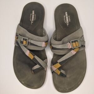 Merrell Tea Green/Gray and Adjustable Strapped Sandals